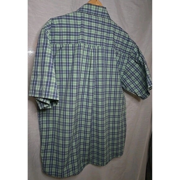 Wrangler George Strait Short Sleeve Button Shirt, Sz XL, Plaid Green/Blue - Picture 7 of 7